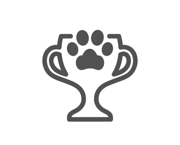 Ikona Zawodów Psów Nagroda Dla Zwierząt Symbol Pucharu Zwycięzcy Klasyczny — Wektor stockowy