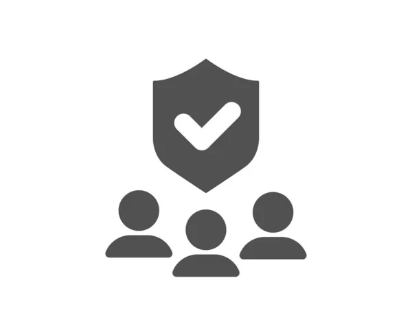 安全机构图标 保镖标志 私人保护标志 经典的扁平风格 质量设计要素 简单的安全机构图标 — 图库矢量图片