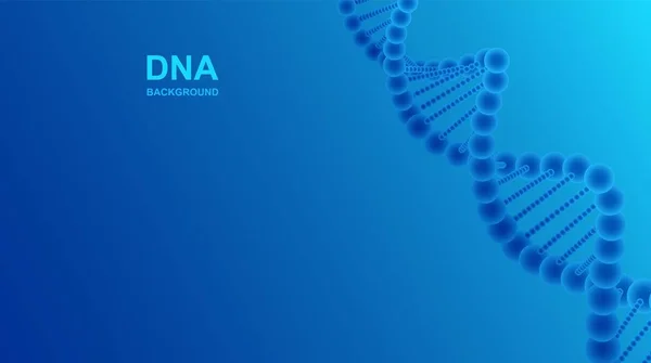 Dna分子のらせん 革新的な医療技術の概念 遺伝子工学の顕微鏡構造 青の背景 — ストックベクタ