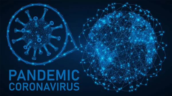 Pandemi Det Nya Ncov Viruset Sjukdomens Spridning Över Världen — Stock vektor