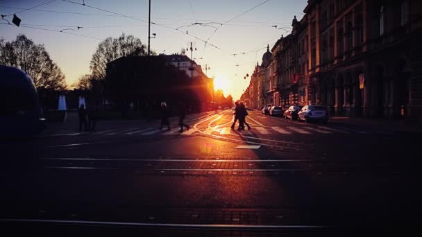 Zagreb Starcevic Meydanı — Stok video