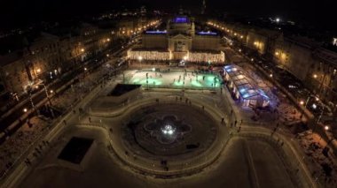 Zagreb Merkezi buz parkının havadan görünümü