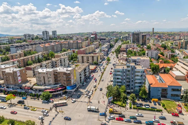 Pristina ciudad aérea — Foto de Stock