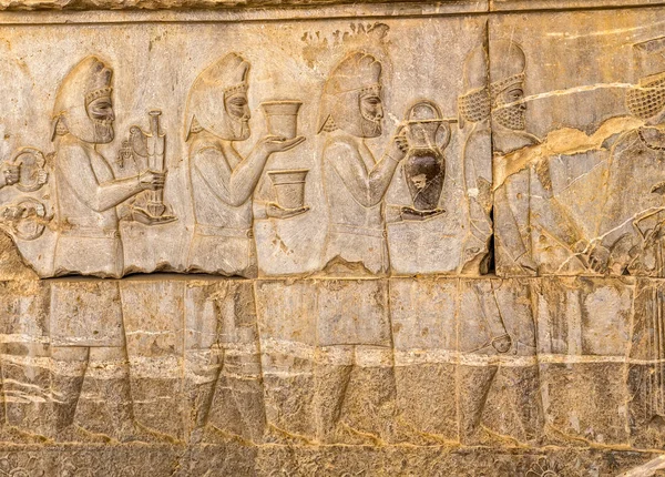 Détail relief hommage arménien Persépolis — Photo