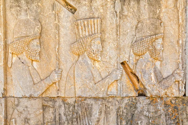 Detalle del relieve de los inmortales Persépolis — Foto de Stock