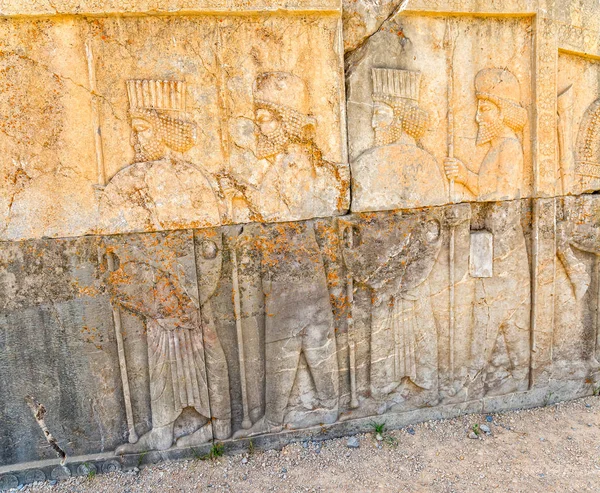 Detalhes alívio imortais persépolis — Fotografia de Stock
