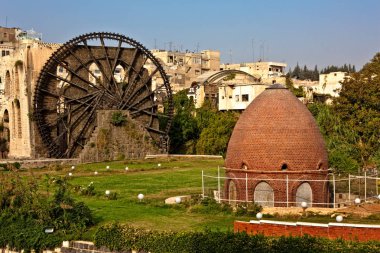Hama ahşap noria Suriye