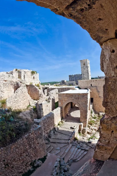 Cytadela Saladyna ruiny Syrii — Zdjęcie stockowe
