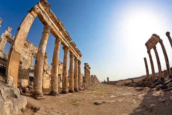 Ruiny w Apamei Syrii — Zdjęcie stockowe