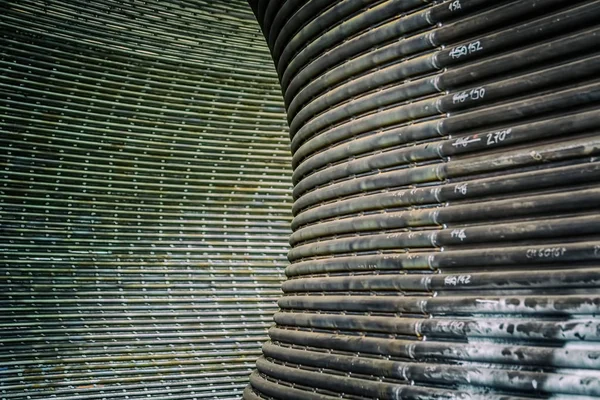 Metalowe tunel tło — Zdjęcie stockowe