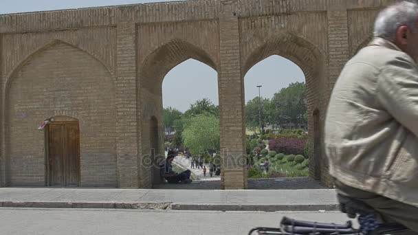 Мост Хаджу Исфахан — стоковое видео