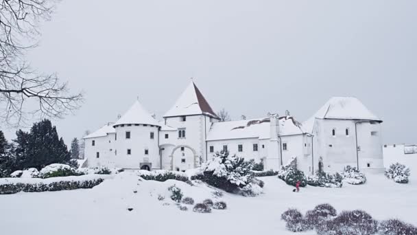 Varazdin slott i Kroatien — Stockvideo