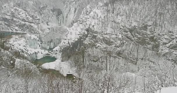 Plitvice meren waterval detail — Stockvideo