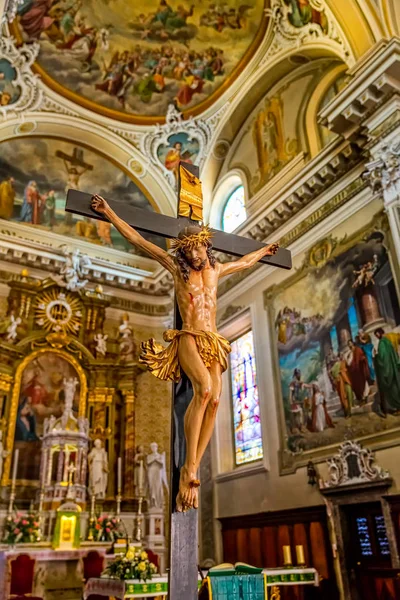 Sappada Church Crucifix — Stock Photo, Image