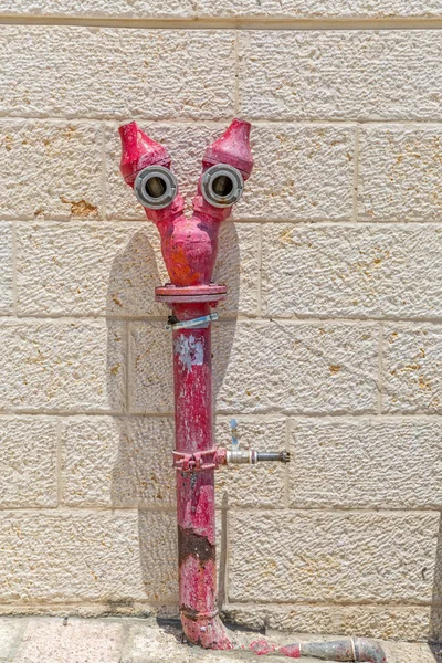 Jerusalem red hydrant — Stock Photo, Image