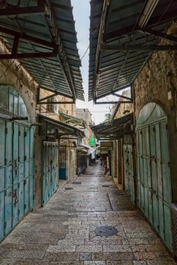 Jerusalem eski sokak sabah