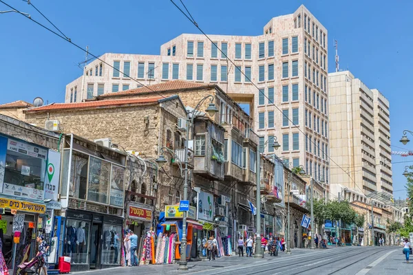 Jerozolima Jaffa street rano — Zdjęcie stockowe