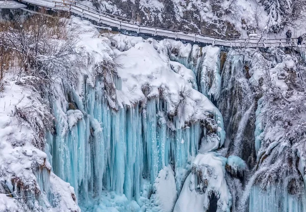Plitvice lagos invierno paisaje —  Fotos de Stock