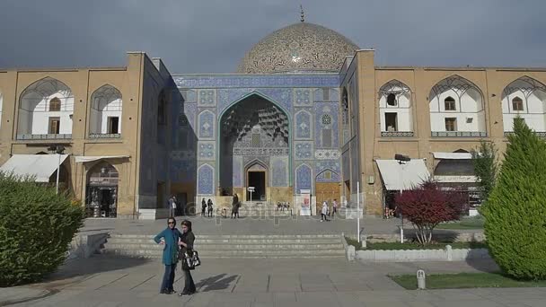 Lotfollah moskee Isfahan bij zonsondergang — Stockvideo