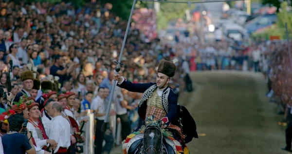 Alka gioco cavaliere a Sinj — Foto Stock