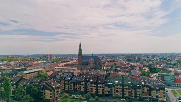 Osijek cidade aérea — Vídeo de Stock