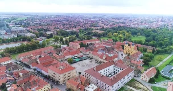 Miasto Osijek, powietrznych — Wideo stockowe