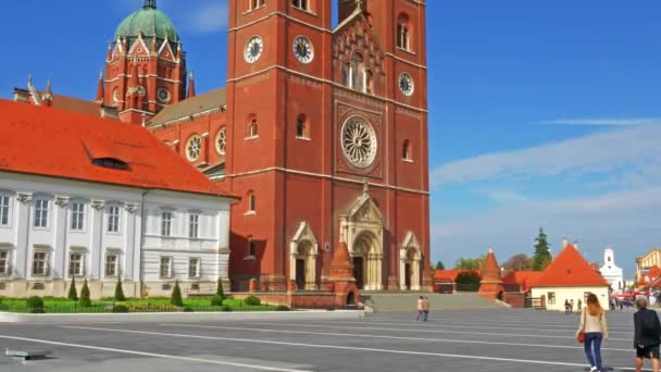 Djakovo kathedraal St. Peter — Stockvideo