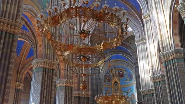 Интерьер собора Святого Петра — стоковое видео