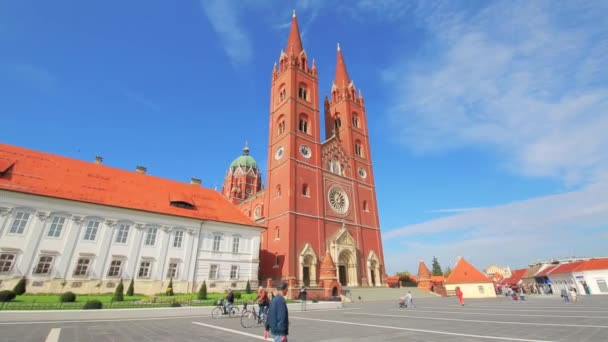Собор Святого Петра в Джаково — стоковое видео