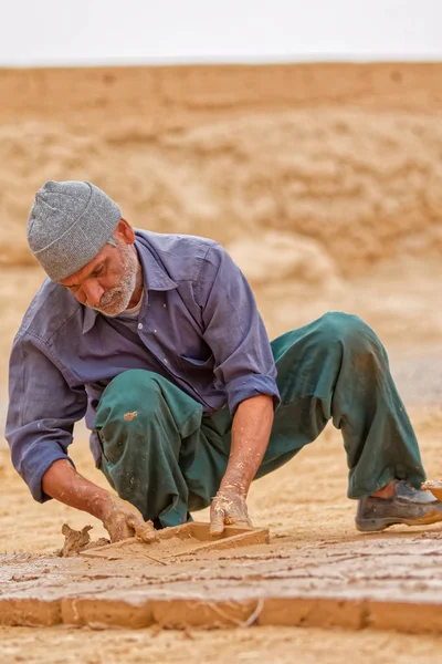 Bricks manufactory Meybod — Stock Photo, Image