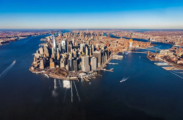 Aérea de Nueva York Manhattan — Foto de Stock