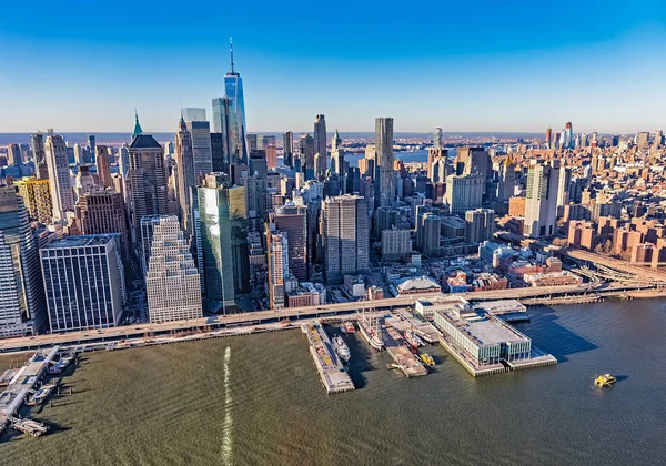 New York Manhattan vanuit de lucht — Stockfoto