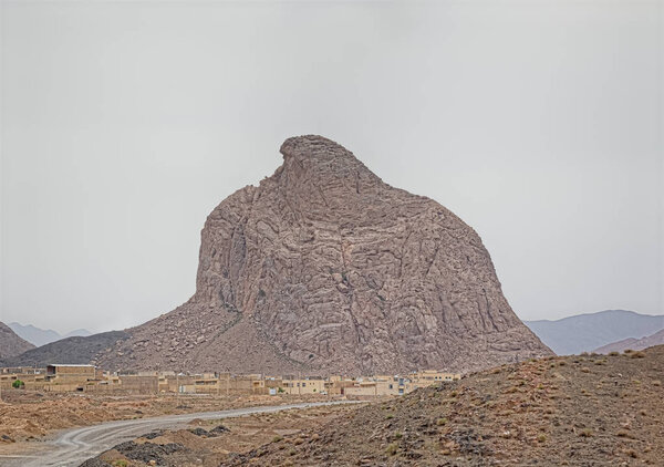 Eagle rock in desert