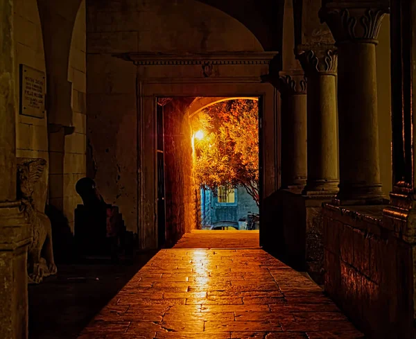 Korcula streets by night