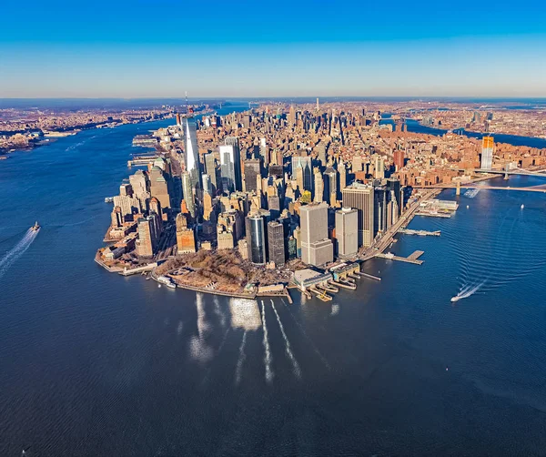 Aérea de Nueva York Manhattan — Foto de Stock