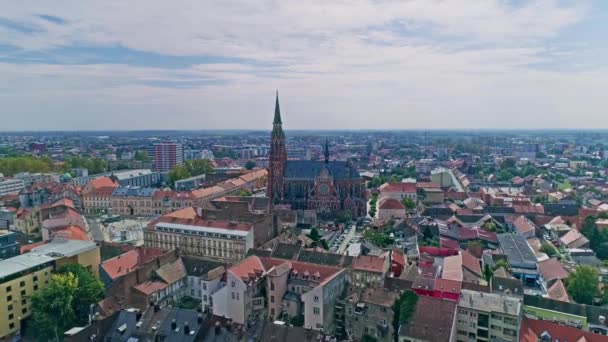 Osijek városban légi — Stock videók