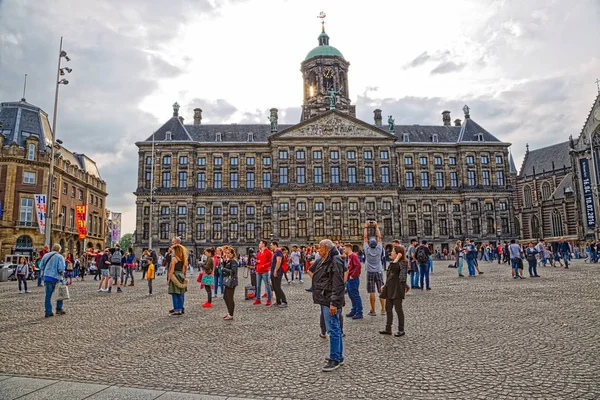 Amsterdam Palácio Real na Praça Dam — Fotografia de Stock