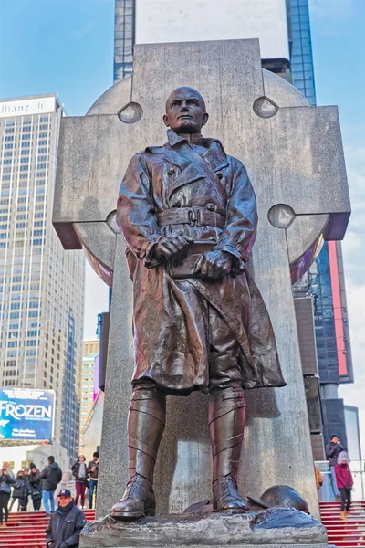 New York Zeiten quadratischen Vater francis duffy Statue — Stockfoto
