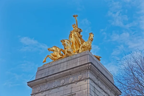 New York USS Maine National Monument invierno — Foto de Stock