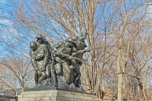 New Yorker Central Park 107th Infantry Memorial Skulptur — Stockfoto