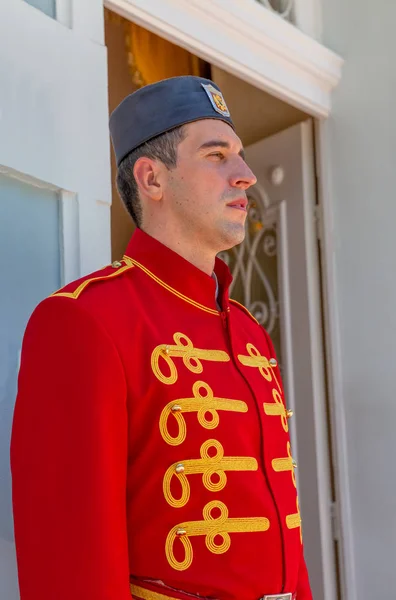 Cetinje Blue Palace guard — Stock fotografie