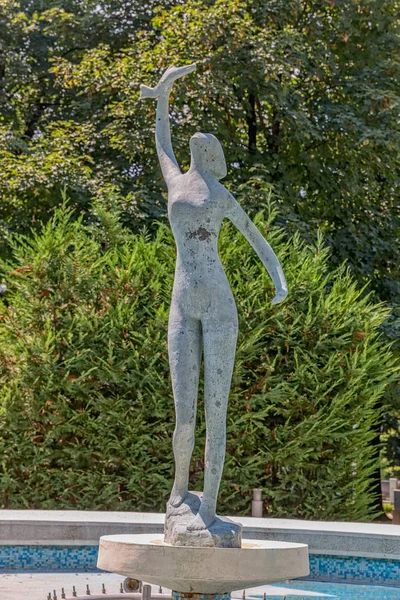 Blaue Palastgartenstatue — Stockfoto