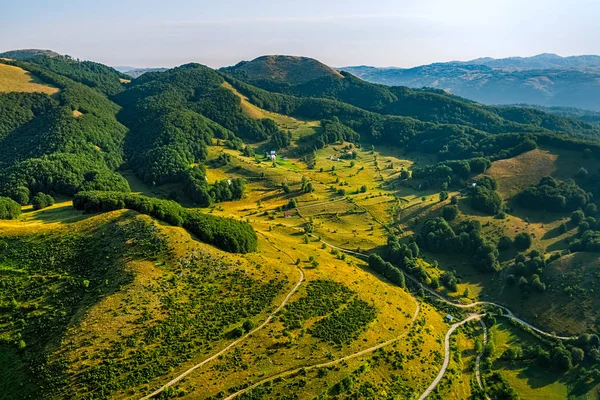 Montenegro berg kruispunt - luchtfoto — Stockfoto