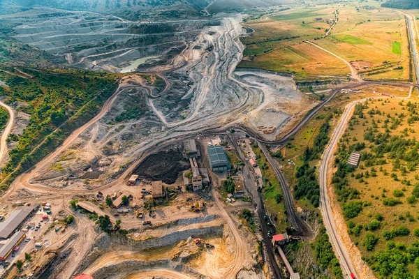 Mijnzicht vanuit de lucht — Stockfoto