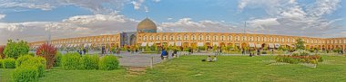 Isfahan Imam Square panorama clipart