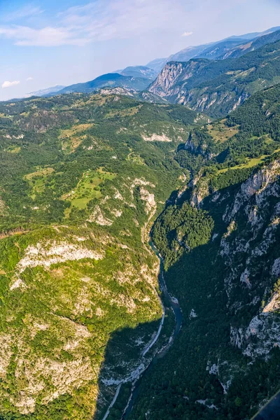 Moraca River canyon - aerial — Stock Photo, Image