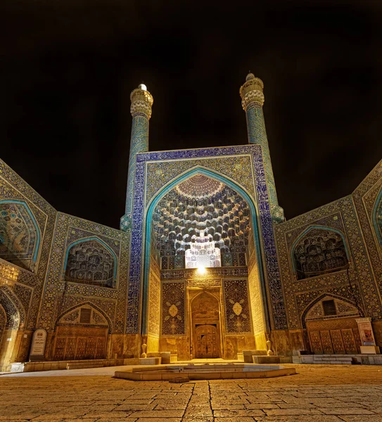Isfahan Shah Mosque night — Stock Photo, Image