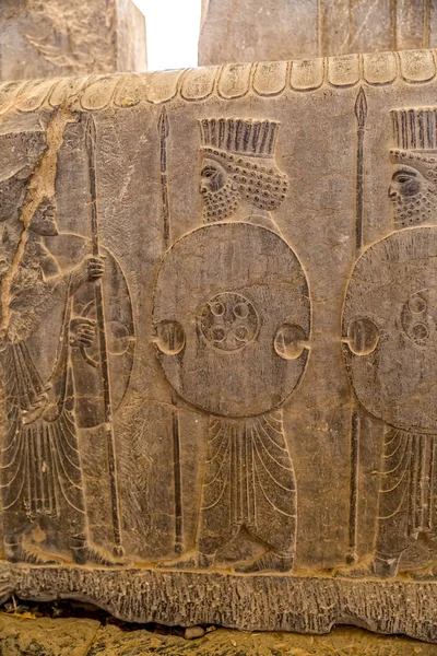 Immortals relief detail Persepolis — Stock Photo, Image