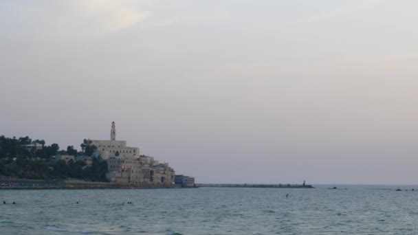 Jaffa casco antiguo panorama — Vídeos de Stock