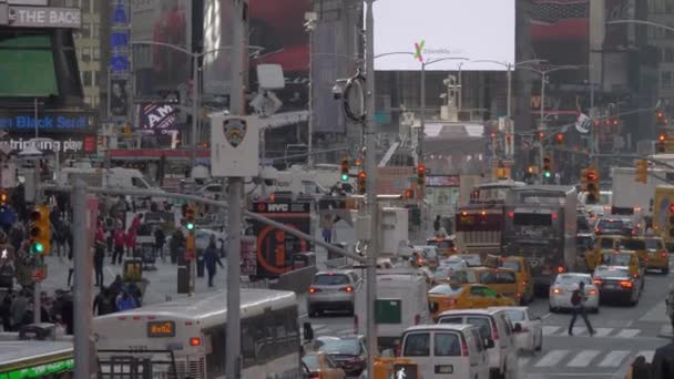 New York Times Square verkeer — Stockvideo